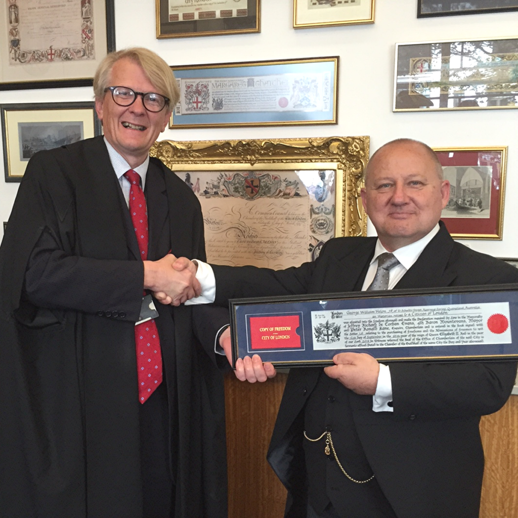 Receiving the Freedom of the City of London