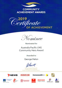 George Helon Community Award 2019.