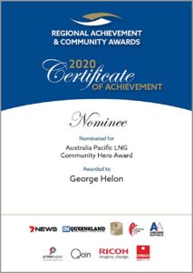 George Helon Community Award 2020.