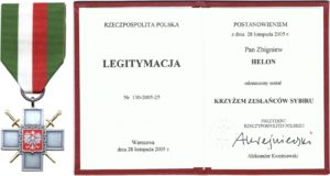 Zbigniew Helon Sybir Medal.