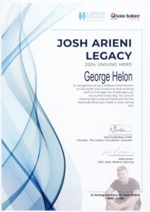 George Helon Carers Award 2024.