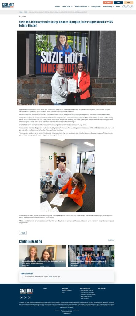 Suzie Holt Joins George Helon.